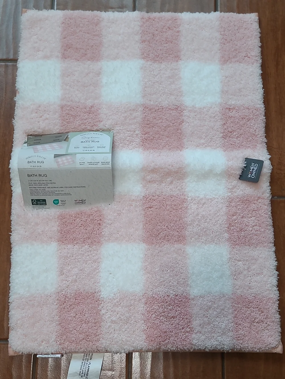 Gingham Buffalo Check Bath Rug
